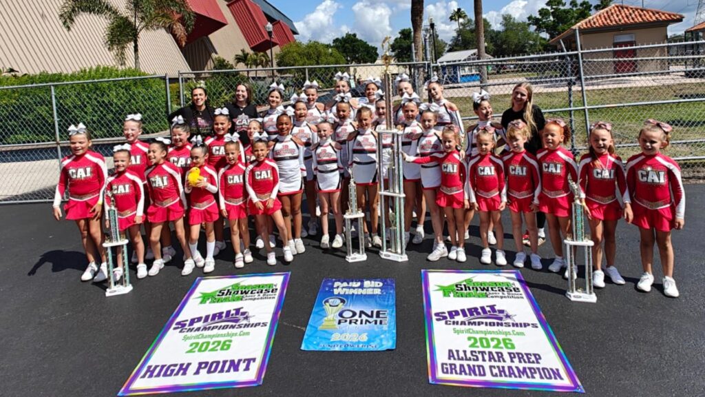 Clearwater Academy cheerleading team