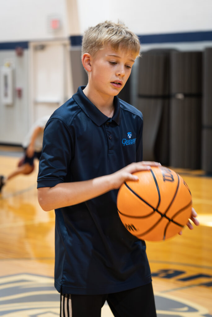 Students participating in physical education