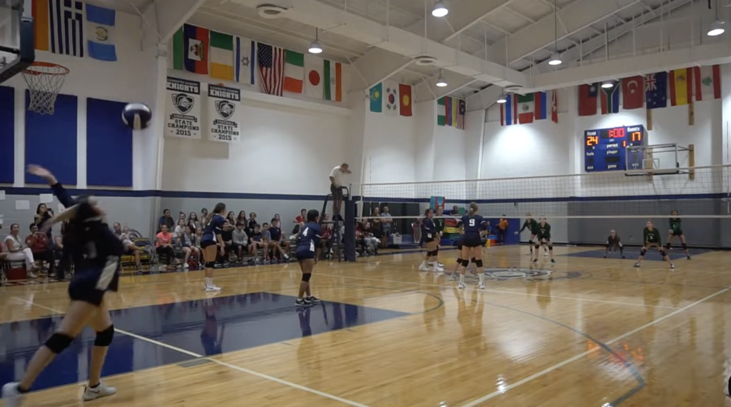 Clearwater Academy student athletes playing volleyball